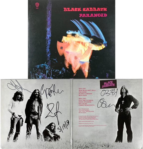 Black Sabbath Group Signed "Paranoid" Album (Beckett/BAS)