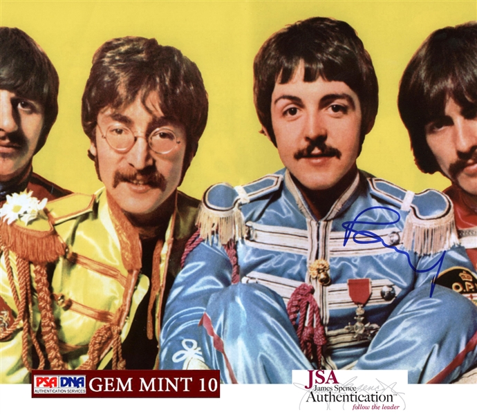 The Beatles: Paul McCartney Signed 11" x 14" Sgt Peppers Photo - JSA LOA & PSA/DNA Graded GEM MINT 10 Autograph!