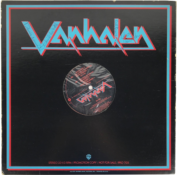David Lee Roth & Eddie Van Halen Vintage Signed Van Halen Promo Album Sleeve (REAL/Epperson)