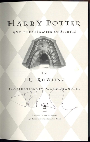 J.K. Rowling Signed "Harry Potter & The Chamber of Secrets" Hardcover Book (JSA)
