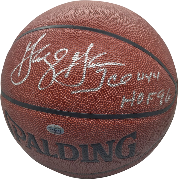NBA HOFers Lot of Two (2) Single Signed Basketballs w/ George Gervin & Kevin McHale (JSA)