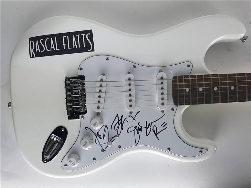 Rascal Flatts Group Signed Stratocaster Guitar w/ 3 Signatures (Beckett/BAS)