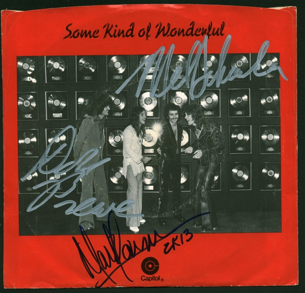 Grand Funk Railroad Signed "Some Kind of Wonderful" 45 Sleeve w/ Farner, Brewer & Schacher (REAL/Epperson)