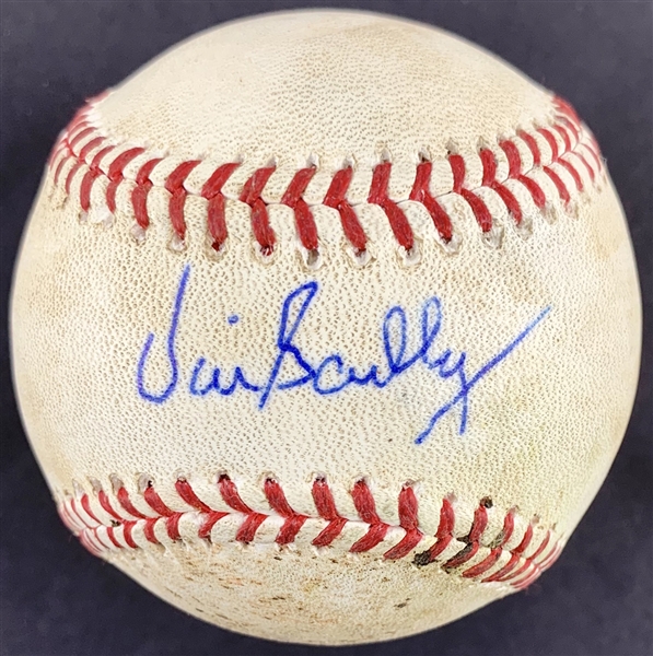 Vin Scully Signed Game Used OML Baseball - Pitched by Kershaw in 2014 (CY Young & NL MVP Season)(MLB Holo & PSA/DNA)