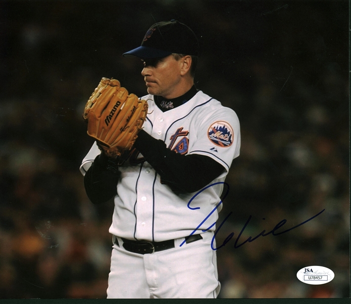 NY Mets Greats Lot of Five (5) Single Signed 8" x 10" Photos w/ Piazza, Glavine & Others! (JSA, PSA/DNA & Steiner)