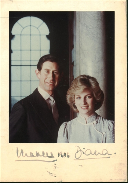 Princess Diana & Prince Charles Dual Signed 5" x 7" Photograph (Beckett/BAS Guaranteed)