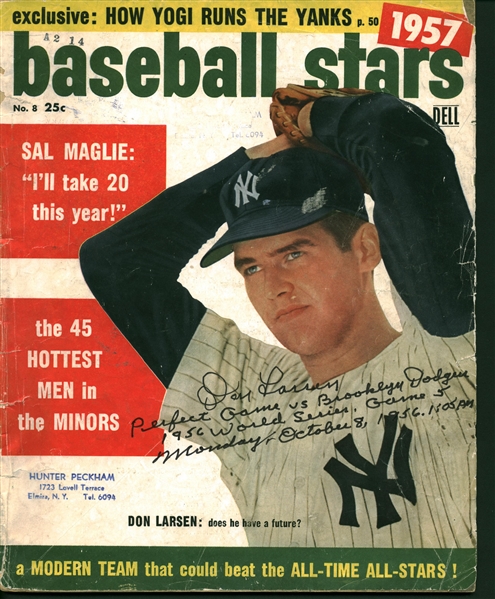 MLB Greats Lot of Three (3) Items w/ Larsen & Ripken Jr. (JSA)