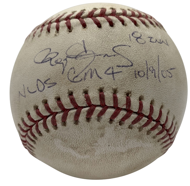 Roger Clemens Signed & Game Used 2005 NLDS OML Baseball During 18 Inning Game! (MLB & Tristar)