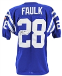 Marshall Faulk 1995 Game Used & Signed Indianapolis Colts Jersey (Beckett/BAS & MEARS Graded 7.5)