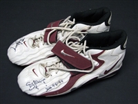 1998 Steve Young Game Worn & Signed Football Cleats (9-6-98 vs. NYJ) (PSA/DNA & Steve Young LOA)