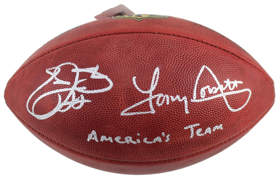 Emmitt Smith & Tony Dorsett Dual-Signed NFL "The Duke" Signed Football (Beckett/BAS)
