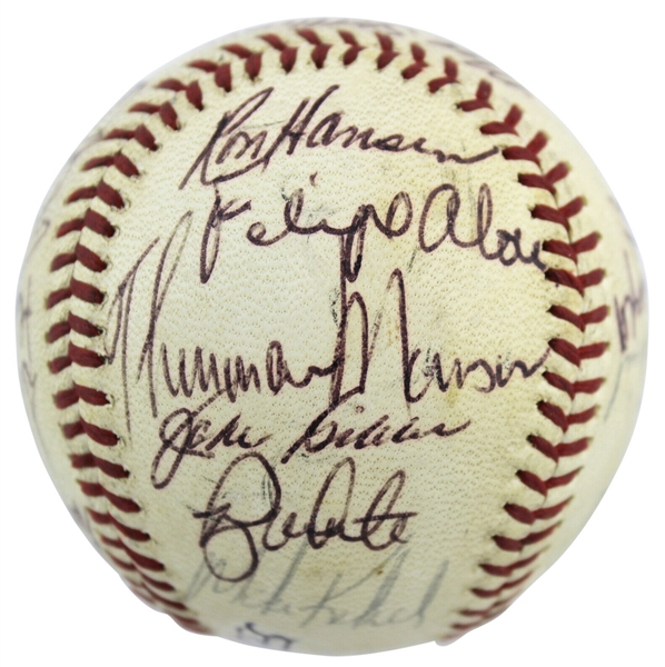 1971 NY Yankees Team Signed OAL (Cronin) Baseball w/ Choice Munson Signature! (Beckett/BAS)