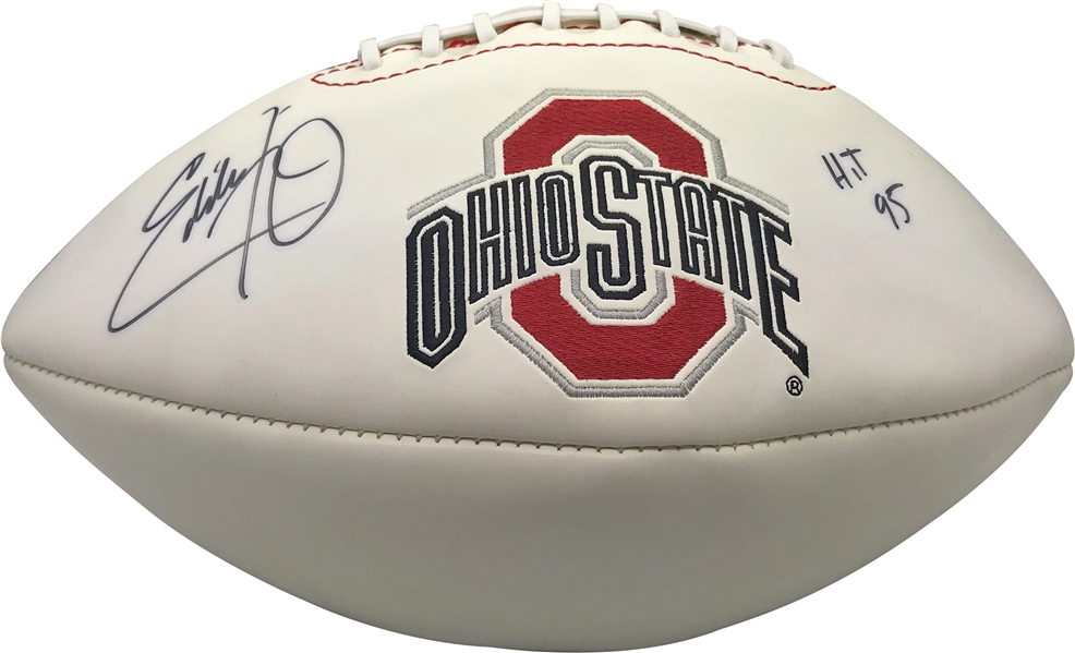 Ohio State Heisman Winners Lot of Three (3) Single Signed White Panel Fooballs w/ George, Cassidy & Griffin (JSA)