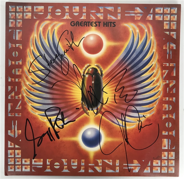 Journey Group Signed "Greatest Hits" Album w/ 4 Signatures! (Becket/BAS Guaranteed)