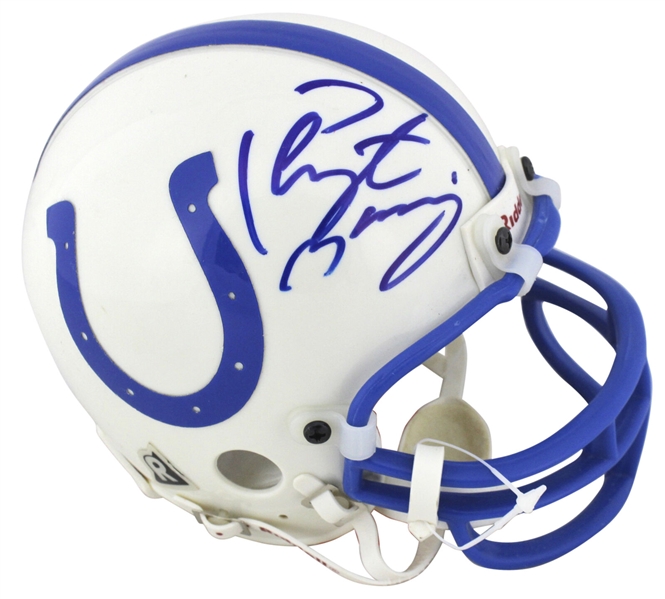 Peyton Manning Signed Indianapolis Colts Mini Helmet (Beckett/BAS)