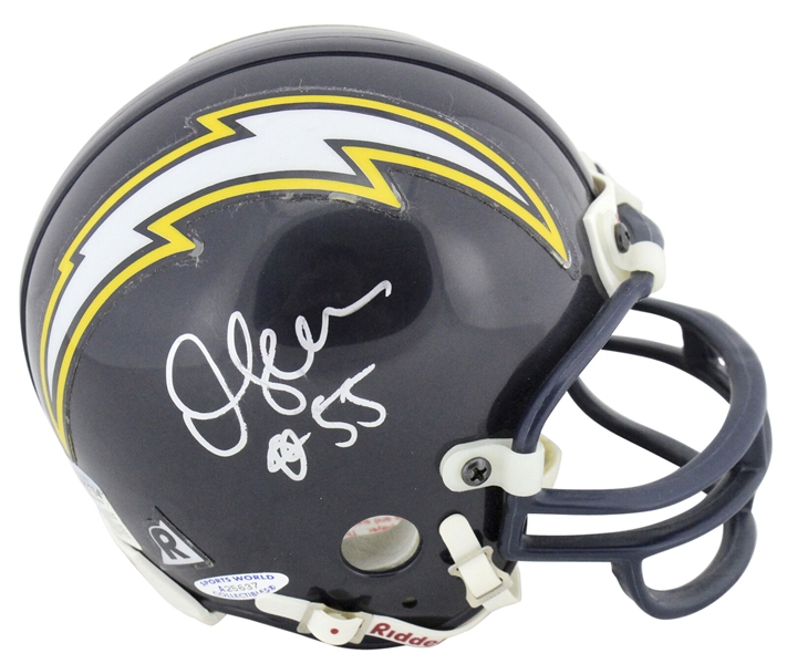 Junior Seau Vintage Signed San Diego Chargers Mini Helmet (Beckett/BAS)