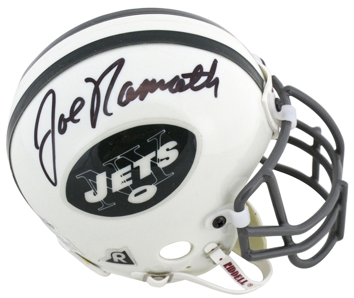 Joe Namath Vintage Signed New York Jets Mini Helmet (Beckett/BAS)