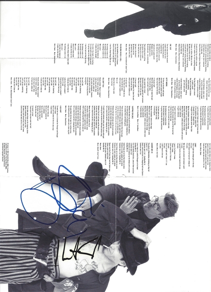 David Bowie & Hunt Sales Signed "Tin Machine" CD Booklet Fold-Out Poster (REAL/Epperson)