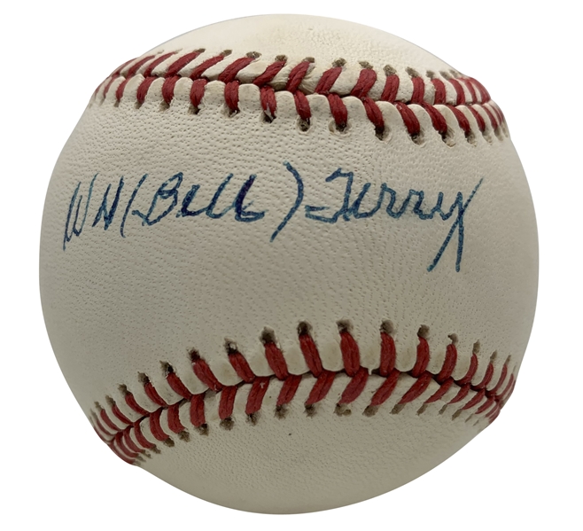William Bill Terry & Charlie Gehringer Lot of Two (2) Single Signed Baseballs (PSA/DNA)