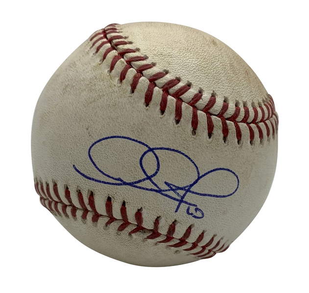 Adam Jones Signed & Game Used 2014 OML Baseball (MLB)