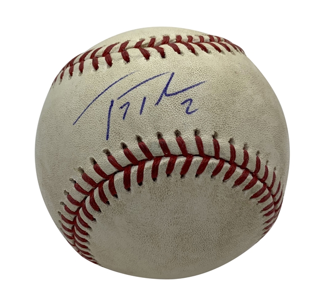 Troy Tulowitzki Signed & Game Used 2014 OML Baseball Hit for A Single! (MLB & JSA)