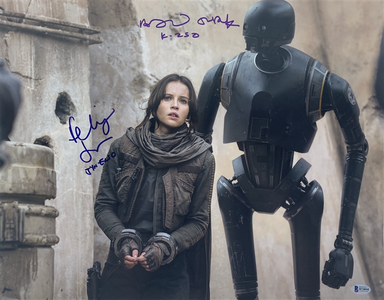 Star Wars: Alan Tudyk & Felicity Jones Signed 16" x 20" Photograph (Beckett/BAS)