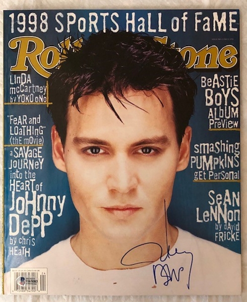Johnny Depp Signed June 1998 Rolling Stone Magazine (Beckett/BAS)