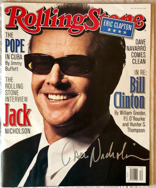 Jack Nicholson Signed March 1998 Rolling Stone Magazine (Beckett/BAS)