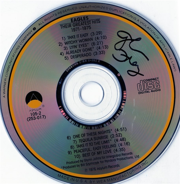 Glenn Frey Signed "The Eagles: Their Greatest Hits" CD & Booklet (Beckett/BAS)