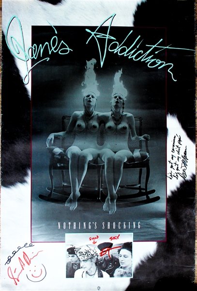 Janes Addiction Vintage Signed Nothings Shocking Promotional Photograph w/ Early Autographs (REAL/Epperson)