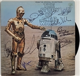 The Story of Star Wars Cast Signed Soundtack Album with Ford, Lucas, Hamill, etc. (7 Sigs)(Beckett/BAS)