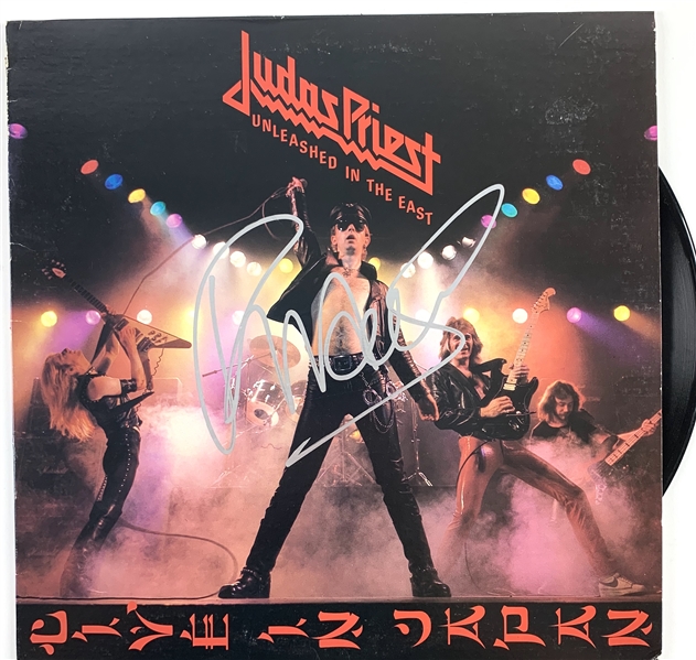 Judas Priest: Rob Halford Signed "Unleashed in the East" Record Album (Beckett/BAS Guaranteed)