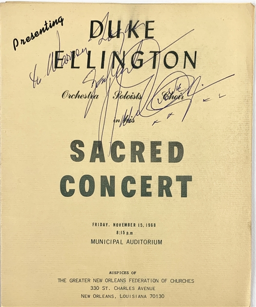 Duke Ellington Signed 1968 Concert Program (Beckett/BAS LOA)