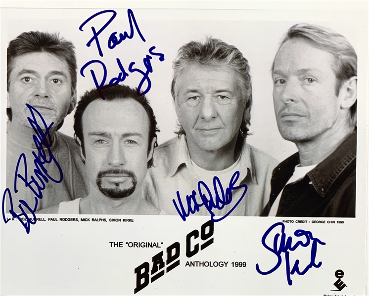 Bad Company Group Signed 8" x 10" Elektra Records Publicity Photo (JSA)