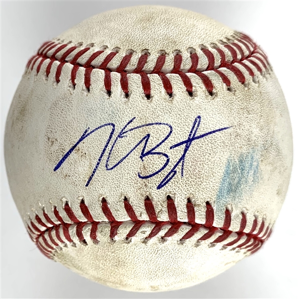 Kris Bryant Signed & Game Used OML Baseball from 8-26-16 Game vs. Dodgers (Bryant Hits 2 HRs)(PSA/DNA & MLB Holo)