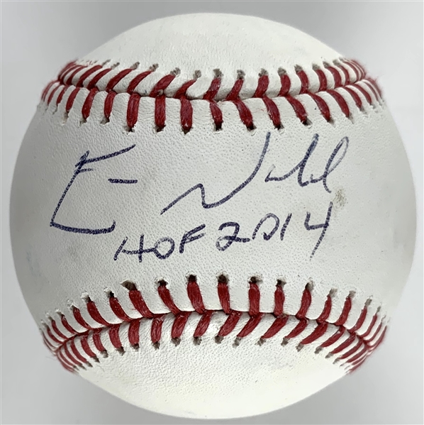 Eric Nadel Single Signed OML Baseball with "HOF 2014" Inscription (JSA)