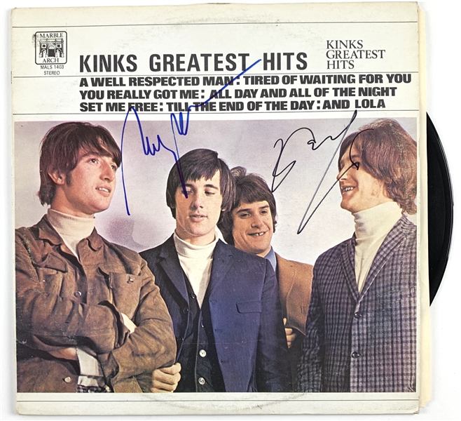 The Kinks: Ray Davies & Dave Davies Signed "Greatest Hits" Record Album (Beckett/BAS)