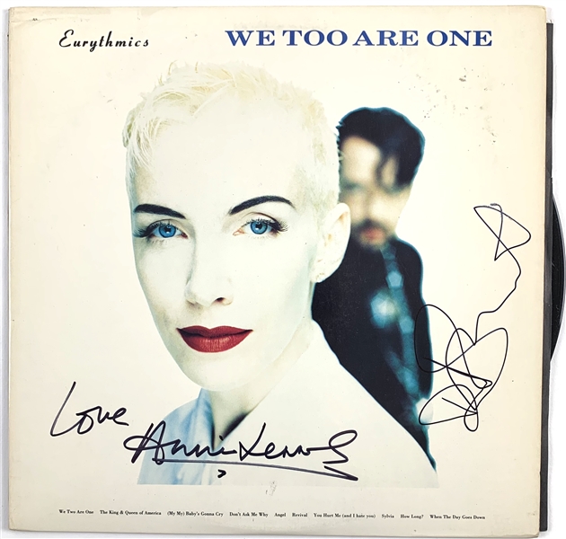 Eurythmics Group Signed "We Too Are One" Record Album w/Annie Lennox & David Stewart (Beckett/BAS)