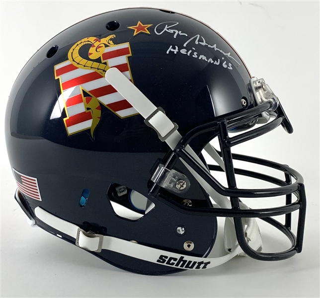 Roger Staubach Signed Navy Midshipmen Full Size Game Model Helmet with "Heisman 63" Inscripton (JSA)
