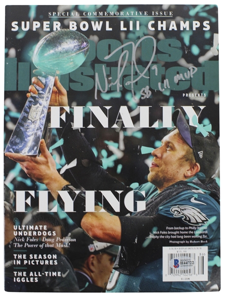 Nick Foles Signed Super Bowl LII Commemorative Sports Illustrated Magazine w/"SB LII MVP" Insc. (BAS)