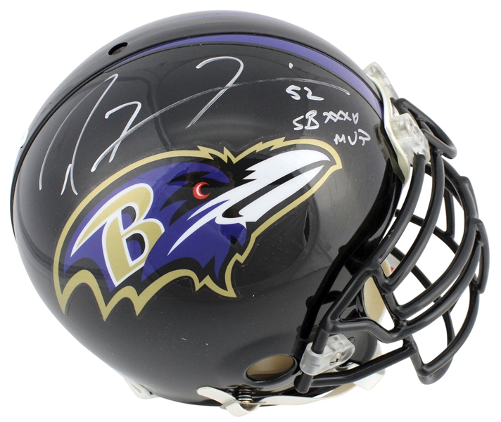 Ray Lewis Signed Riddell Baltimore Ravens Full Size PROLINE Helmet w/Inscription & Game Issed Facemask! (PSA/DNA)
