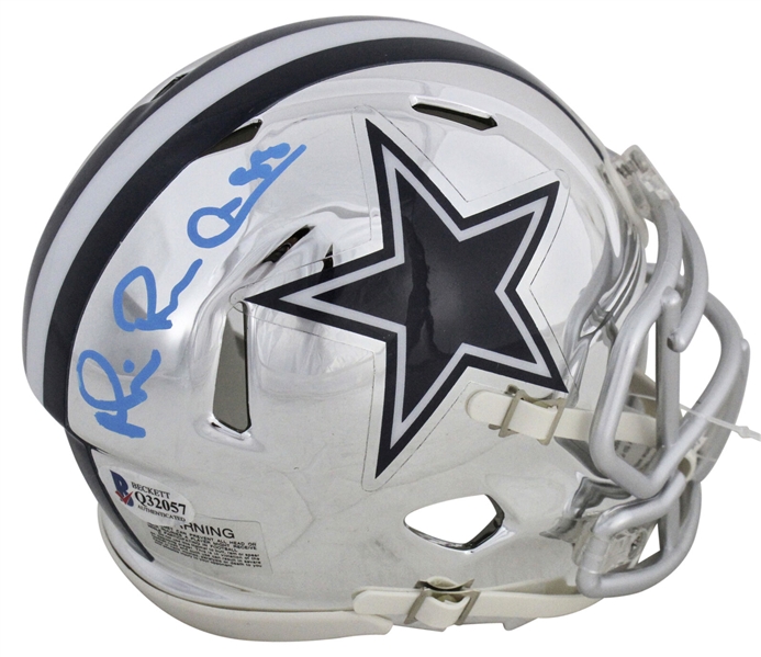 Michael Irvin Signed Riddell Dallas Cowboys Chrome Speed Style Mini Helmet (Beckett/BAS)