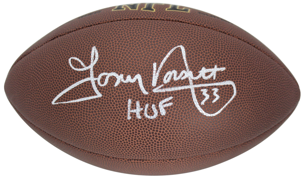 Tony Dorsett Signed Wilson NFL Super Grip Football with "HOF" Inscription (Beckett/BAS)