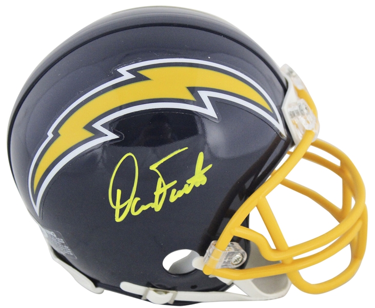 Dan Fouts Signed San Diego Chargers Throwback Model Mini Helmet (Beckett/BAS)