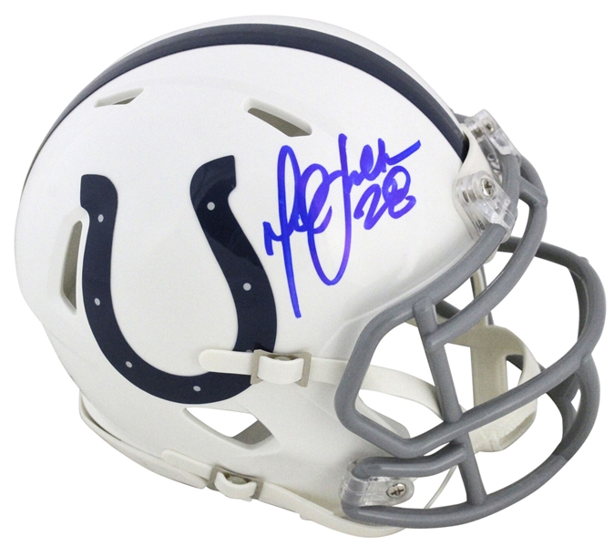 Marshall Faulk Signed Riddell Indianapolis Colts Speed Style Mini Helmet (Beckett/BAS)