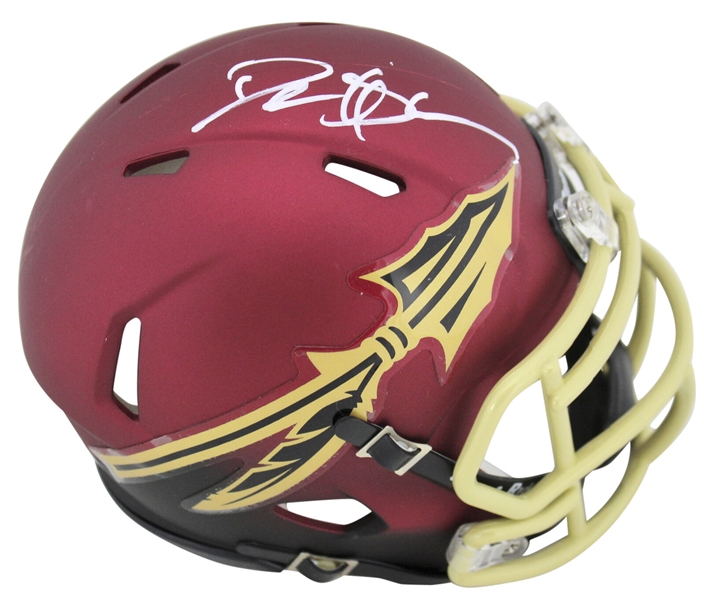 Deion Sanders Signed Florida State Seminoles Blaze Speed Style Mini Helmet (Beckett/BAS)
