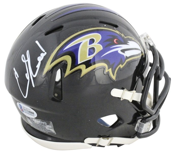Ed Reed Signed Riddell Baltimore Ravens Speed Style Mini Helmet (Beckett/BAS)