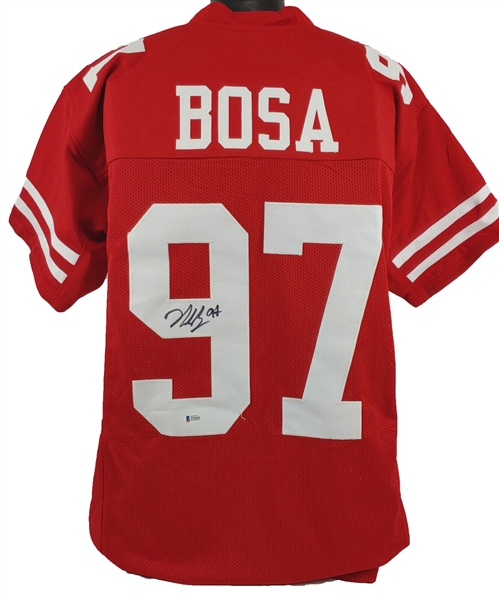 Nick Bosa Signed San Francisco 49ers Home Style Red Jersey (Beckett/BAS)