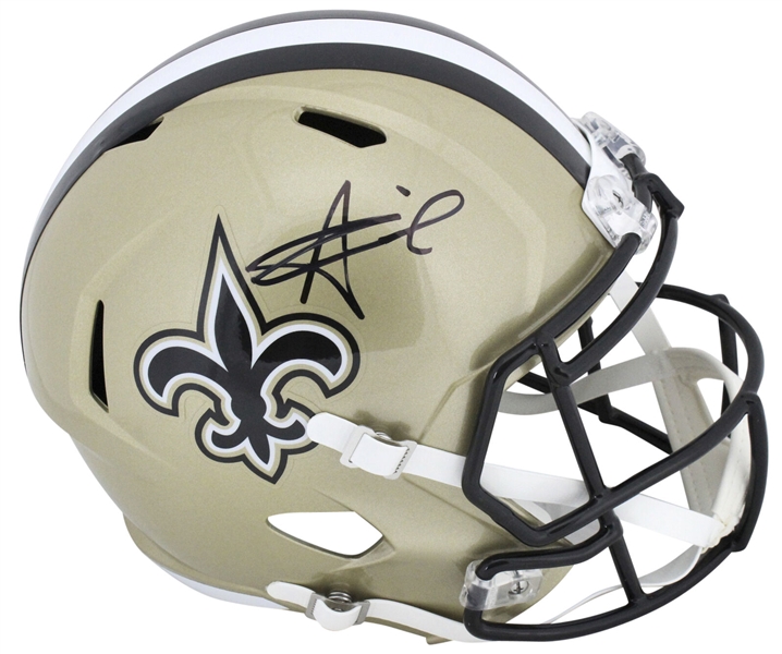 Alvin Kamara Signed Riddell New Orleans Saints Full Size Speed Model Replica Helmet (JSA)