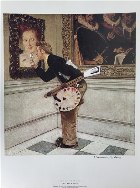 Norman Rockwell Signed "The Art Critic" Lithograph (JSA)